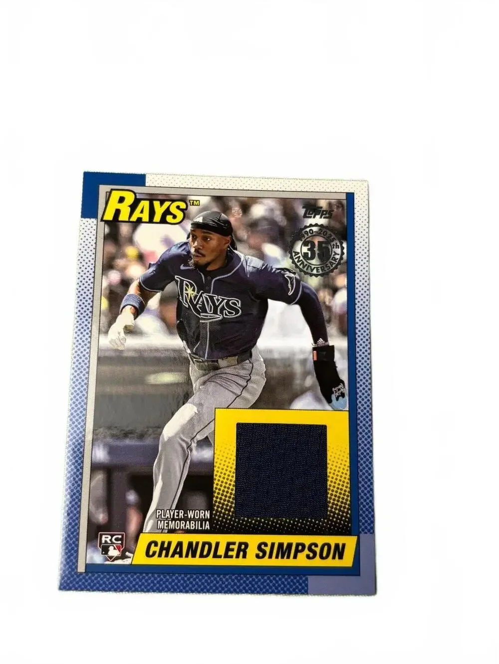 1990 Topps Baseball Relic Card Chandler Simpson Tampa Bay